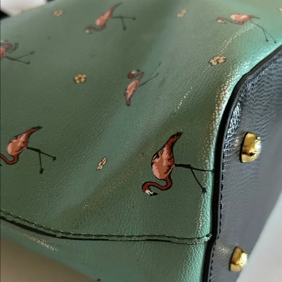 Teal Flamingo Print Tote - Picture 17 of 17